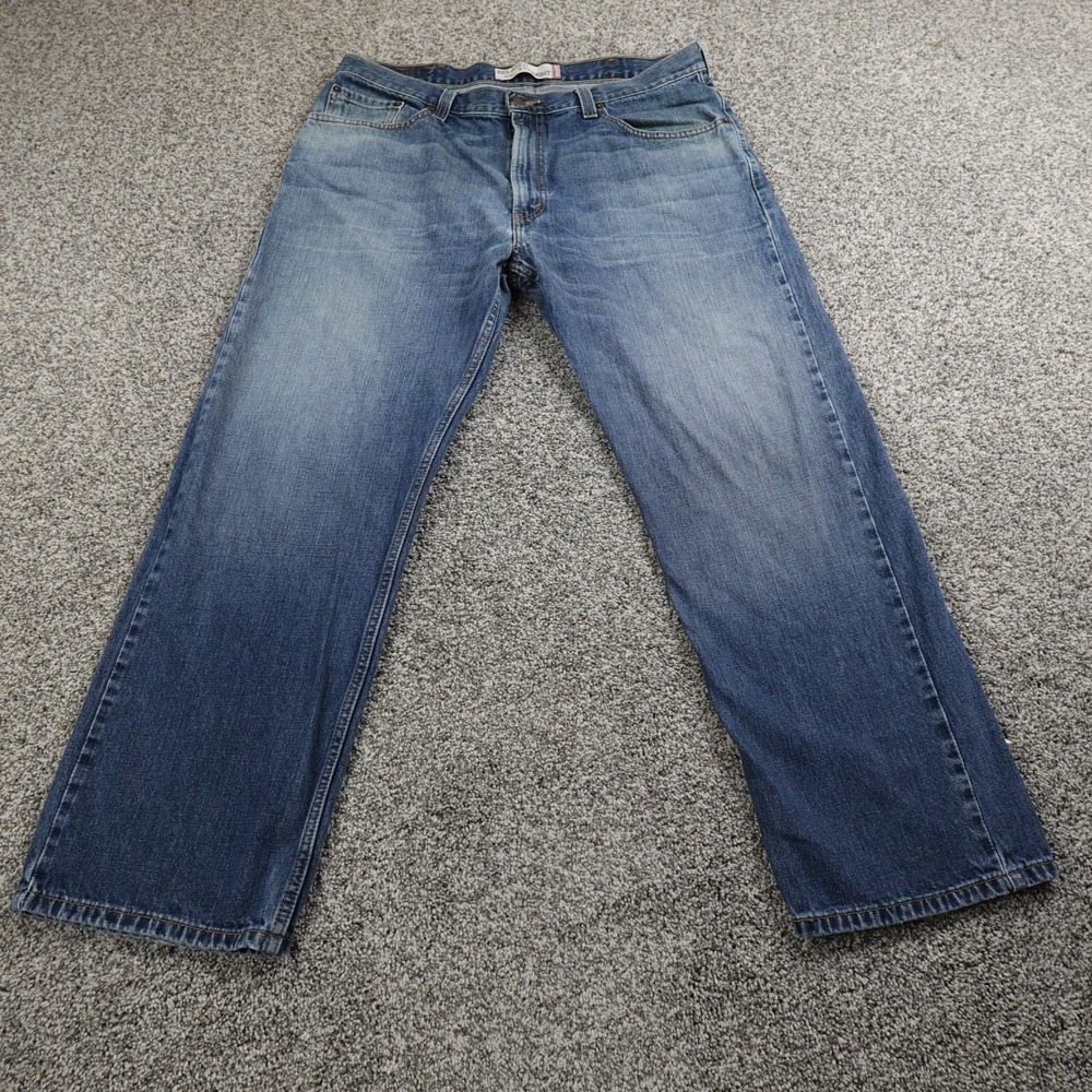 Levis Jeans Mens 38X30 Dark Blue Denim Pants 559 Relaxed Straight Baggy Fade Y2K